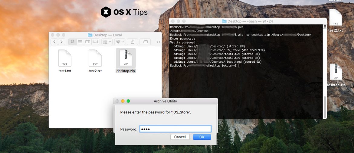 create a password for a folder in mac